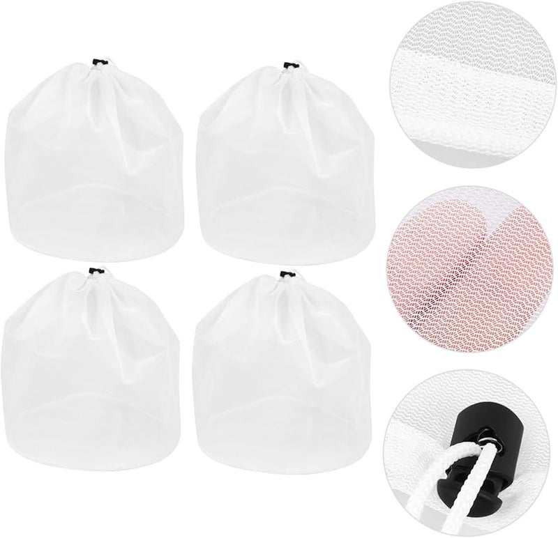 4 قطع أكياس غسيل شبكية سميكة بسحاب للملابس الحساسة للغسيل الآلي والسفر والاستخدام المنزلي - Image 4